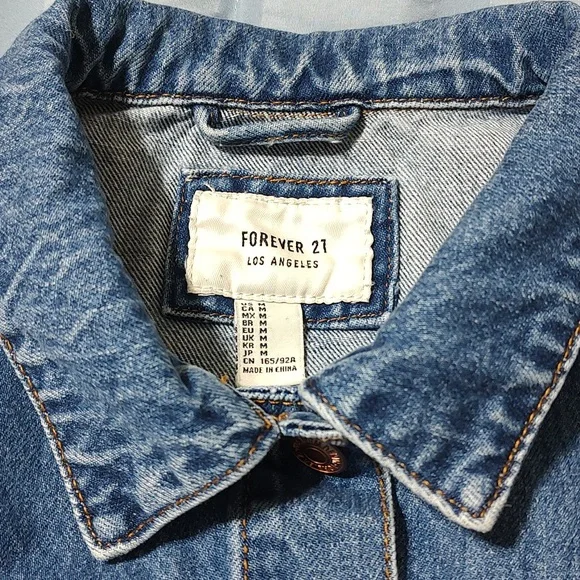 Forever 21 Custom Patch Jean Jacket - Picture 3 of 5
